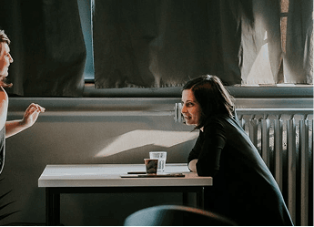 Team discussing design board